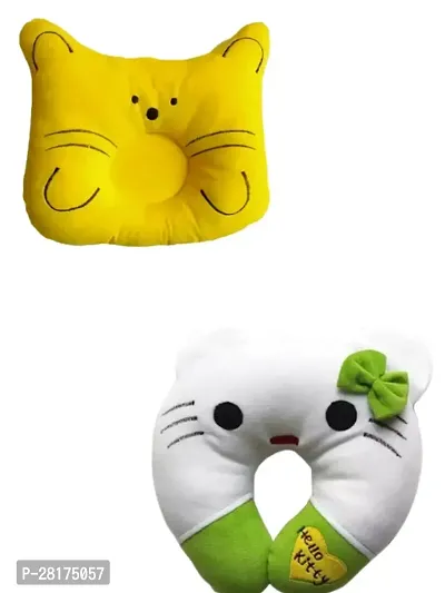 New Born Baby Pillow, Baby Cushi - Kitty Design Combo Pack