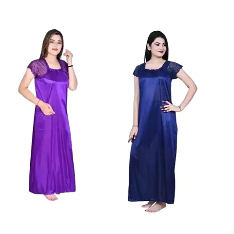 Stylish Stain Nighty For Women Pack Of 2