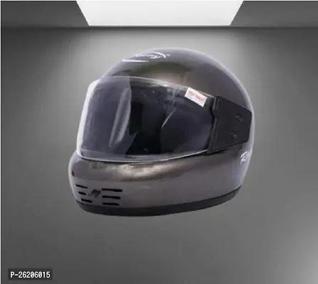 Classic Grey Motorbike Helmet-thumb0