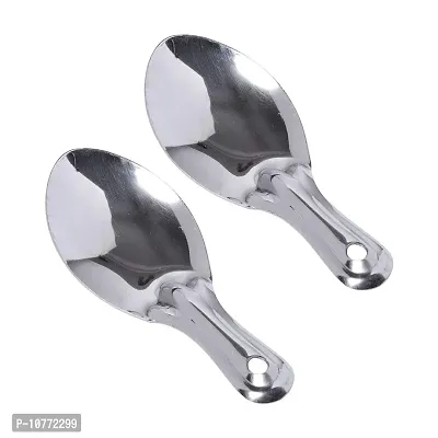 Pmw - Stainless Steel Idli Spoon - 5.1x12.7 Cms - Set of 2 - Idly Scooper - Idly Hastam-thumb0