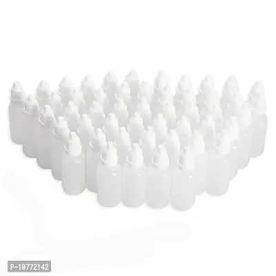 Pmw - 25 Bottles - 10ML - White Plastic Empty Squeezable Dropper Bottles Eye Liquid Empty Dropper(Bottle+Tip cap+cap)