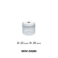 pmw - Mini Dabbi Pack Of 24 - Tiny Round Boxes For Storage - Small Tiny Containers Plastic Clear Boxes with Screw lid 5 ml (2.5 x 2.5CM)-thumb1