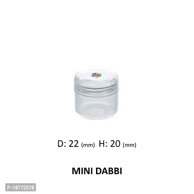 pmw - Mini Dabbi Pack Of 24 - Tiny Round Boxes For Storage - Small Tiny Containers Plastic Clear Boxes with Screw lid 5 ml (2.5 x 2.5CM)-thumb2