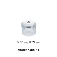 pmw - Single Dabbi 11 - Plastic Round Container With Threading - Plastic Round Containers Boxes for Small Parts Storage (Small, Semi Transparent, 10ml )-Pack of 12-thumb1