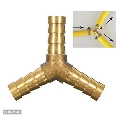 pmw - Low Pressure - Y Joint - 3 Way Nozzle LPG Y Hose Joiner Barbed Splitter Connector Adapter Air Fuel Water Pipe Gas | Brass
