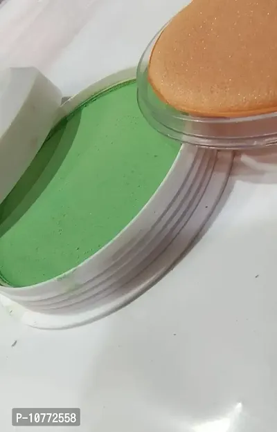 PMW - Make up Powder For Classical Dance And Bridal Makeup - mifi PANC-CAKE - Green Colour Makeup Powder-thumb2