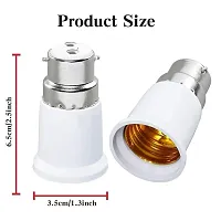 Pmw - B22 To E27 Base Socket Lamp Holder Light Bulb Adapter ( Pack of 2, Plastic, White) - Bulb Holder-thumb1