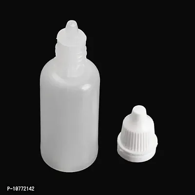 Pmw - 25 Bottles - 10ML - White Plastic Empty Squeezable Dropper Bottles Eye Liquid Empty Dropper(Bottle+Tip cap+cap)-thumb2