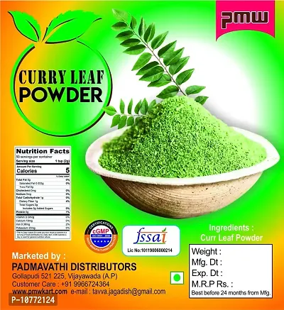 Pmw - Dried Stem Less - Curry Leaf Powder - Karibevu - Karuvepillai - Kadi Patta - 1 Kilo