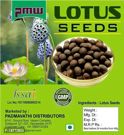 Pmw - Kamal Gatta - Natural Raw Lotus Seed - for Laxmi Havan & Pujan - 108 Seeds - Kamal Gatta Seed-thumb0