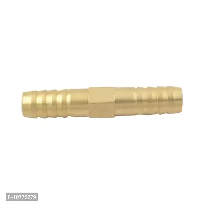 Pmw - Brass Joint Connector - Pack of 2 - Brass Straight Joint Nipple - Hose Joint Nipple