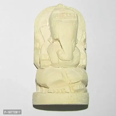 Pmw Plastic Vinayaka Idol, 8.5 x 5.5 Approx, White, 1 Piece-thumb0