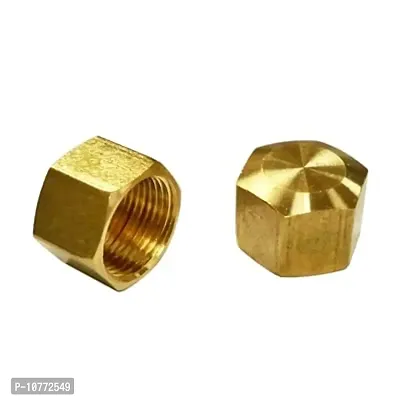 PMW - 3/8"" od Brass Compression Cap, LF - Pack of 2 - Brass Flare Cap - Dummy
