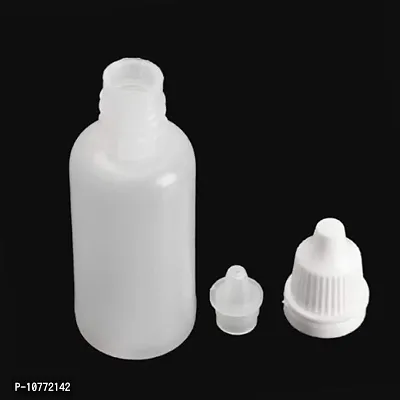 Pmw - 25 Bottles - 10ML - White Plastic Empty Squeezable Dropper Bottles Eye Liquid Empty Dropper(Bottle+Tip cap+cap)-thumb3