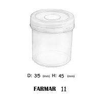 pmw - Farmar 11 - Small Tiny Containers Plastic Clear Boxes with Screw lid 12 ml (Size : 3.5 cm X 4.5 cm) - Pack of 12-thumb2