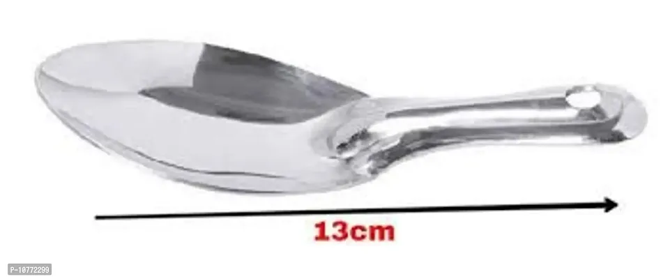 Pmw - Stainless Steel Idli Spoon - 5.1x12.7 Cms - Set of 2 - Idly Scooper - Idly Hastam-thumb2