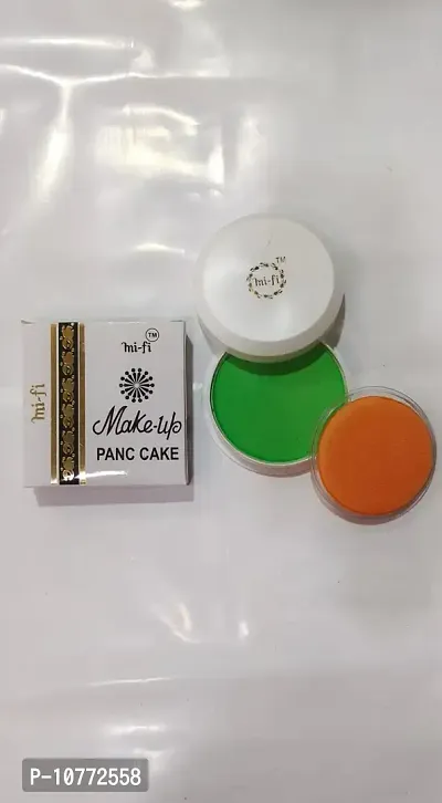 PMW - Make up Powder For Classical Dance And Bridal Makeup - mifi PANC-CAKE - Green Colour Makeup Powder