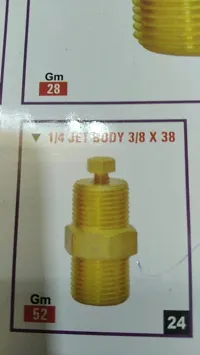 Pmw - LPG Brass Spare Parts - 1/4 Jet Body 3/8 x 38 - Piece-thumb1