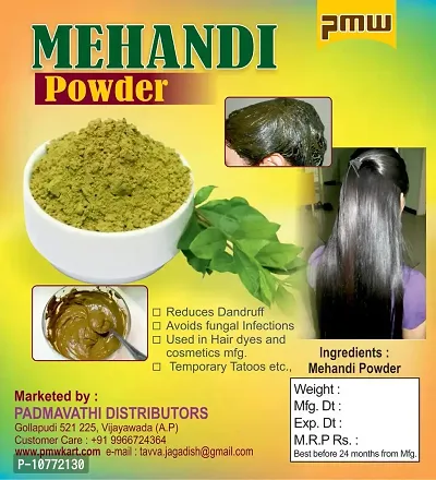 Pmw - Natural Mehandi Powder - Henna Powder - Gorintaku - For Skin & Hair - 250 Grams - Loose Packed