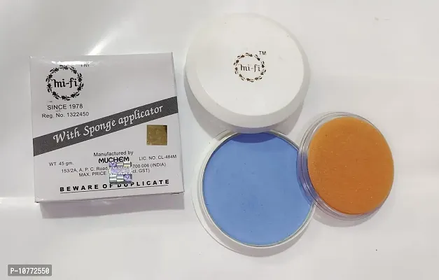 PMW - mifi PANC-CAKE - Make up Powder For Classical Dance Like Baratanatyam Kuchipudi Kathak - Blue Colour Makeup Powder