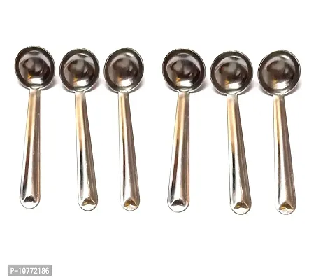 Pmw - Small Ghee Spoons - Pack of 6 - Stainless Steel Ghee Serving Spoon