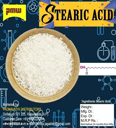 Pmw - Stearic Acid - Used in Soap Making - C18H36O2-500 Grams