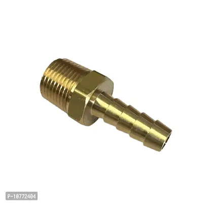 Pmw - Hose Nipple 5/16 x 3/8 - Hose Barb Connector - 5/16 Inch Hose Barb x 3/8 Male NPT Brass Adaptor Fitting Mendor