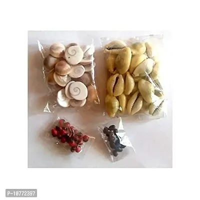 PMW Maha Lakshmi Set - Kowri 11 Pcs , Lal Gunja 11 pcs , Gomati Chakra 11 pcs and Lotus Seeds 11 Pcs-thumb2