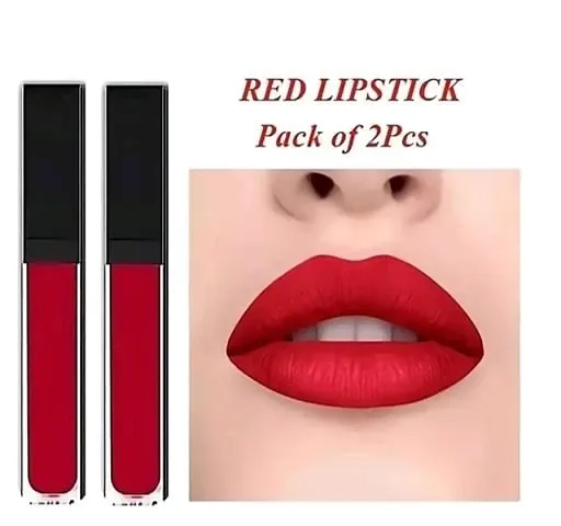 Long-lasting Red Matte Lipstick Pack of 2