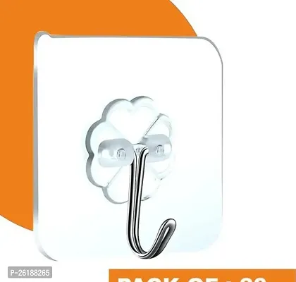 Er Plastic Self Adhesive Hooks For Wall Heavy Duty Clothes Hanging Wall Hangings Pack Of 20