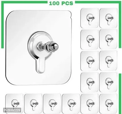 Nail Free Wall Screw Sticker Hook Adhesive No Drilling Pack Of 100-thumb0