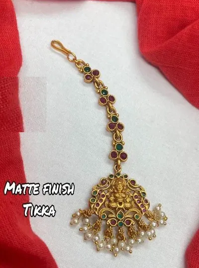 Attractive Alloy Ruby Maang Tikkas for Women