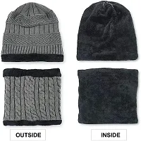 Stylish Wool Black Solid Beanie Cap For Unisex-thumb2