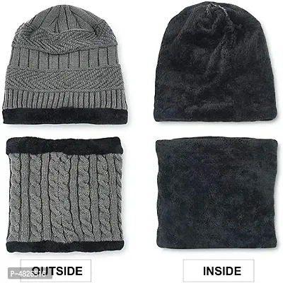 Stylish Wool Black Solid Beanie Cap For Unisex-thumb3