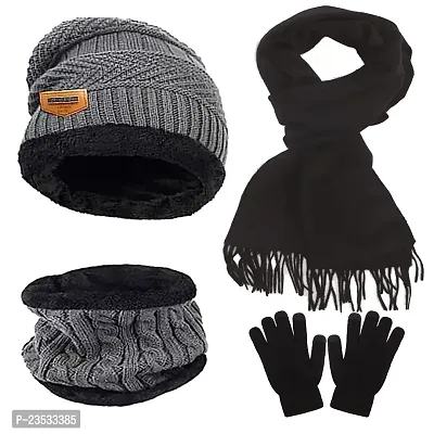 Winter Wear for Women Winter Cap for Men Woolen Cap for Men-thumb0