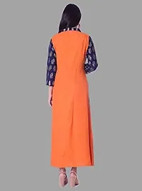 Women's Solid Latest Pattern Rayon Kurti with Printed Shrug Set-thumb1