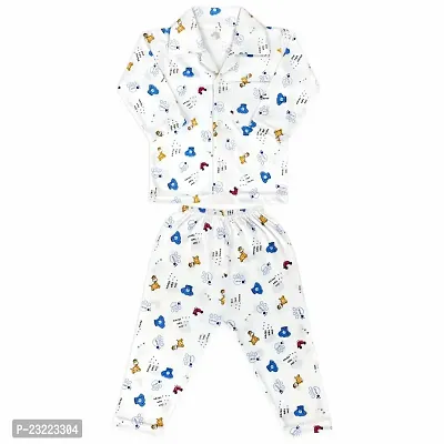 [Baby Jackson] Night Wear for Kids Top and Pajama Set It's Made with Pure Cotton This Night Suit is Suitable for 12 Months to 6 Years Old Boys and Girls Pack of 1