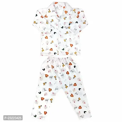 [Baby Jackson] Night Wear for Kids Top and Pajama Set It's Made with Pure Cotton This Night Suit is Suitable for 12 Months to 6 Years Old Boys and Girls Pack of 1