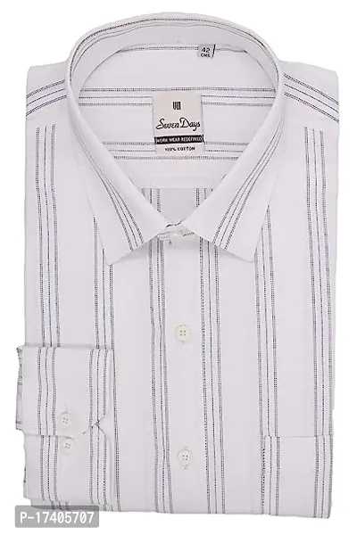 Reliable White Cotton Blend Long Sleeves Casual Shirt For Men-thumb0