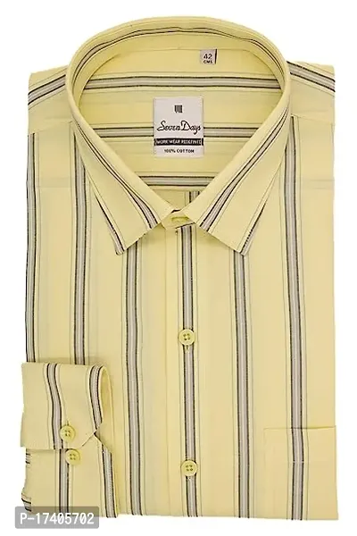 Reliable Yellow Cotton Blend Long Sleeves Casual Shirt For Men