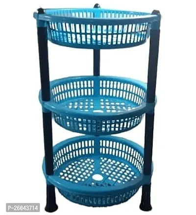 Homes Storage Basket Plastic 3 Layer Kitchen Storage Basket