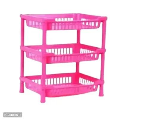 Homes Storage Basket Plastic 3 Layer Kitchen Storage Basket