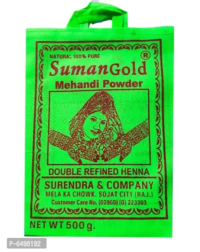 Suman Gold 100% Natural henna mehandi powder 500 gm-thumb0