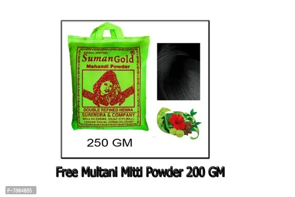 Suman Gold Henna Mehandi Powder Best for Hair Colour| Hair Shine| hair Growth| Hair Treatment (250 GM)