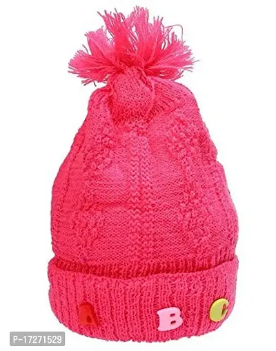 GOURAVSUMANA New Born Baby Winter Warm Fleece Knitted Woolen Cap for Kids Baby Boy's  Baby Girls (Orange  Pink, 3-6 Months)-thumb4