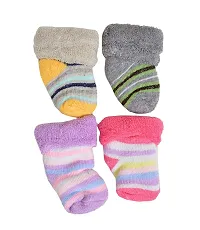 Gouravsumana New Born Baby Soft Cotton Mittens Booties Cap Socks Set (0-3 Months, Multicolor 8)-thumb2