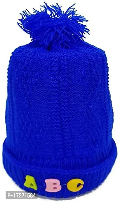 GOURAVSUMANA New Born Baby Winter Warm Fleece Knitted Woolen Cap for Kids Baby Boy's  Baby Girls-thumb3