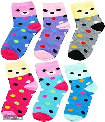 GOURAVSUMANA Soft Cotton Multicolor Baby Socks (Combo Pack of 6)