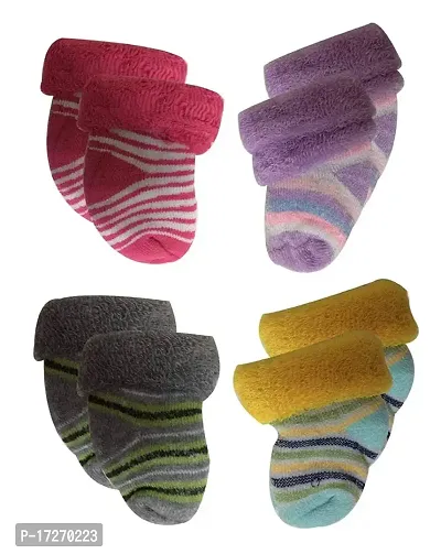 Gouravsumana New Born Baby Soft Cotton Stylish Mittens Booties Cap Socks Combo (0-3 Months, Multicolor 1)-thumb3