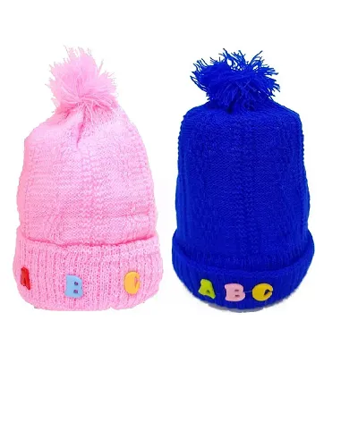 GOURAVSUMANA Baby Winter Warm Soft Kids Woolen Cap Boys & Girl's (Multicolor)